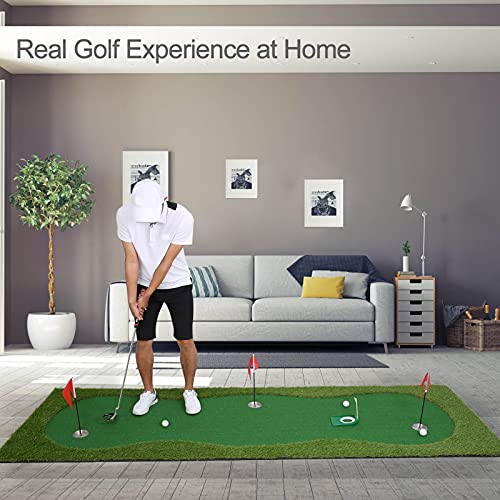 Image of Golf Putting Green, Practice Putting Green Mat, Large Professional Golfing Training Mat for Indoor Outdoor