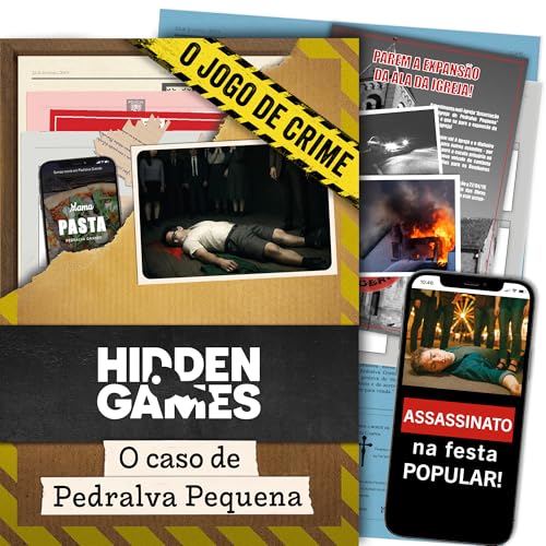 Hidden Games Local do Crime - O Capa de pedralva pequena - Portuguesa - Jogo realista de jantar de crime, jogo de detetive excitante, jogo de sala de fuga