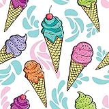 uniQstiQ Colorful Ice Cream Peel and Stick Wallpaper