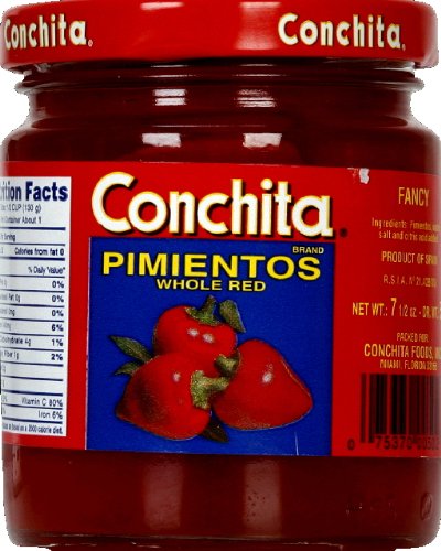 Conchita Whole Red Pimientos, Fancy Quality, 7.5 oz