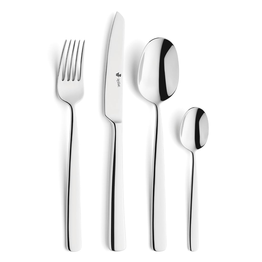 Paul Wirths COMO Besteck Set 24-tlg, 18/10 Edelstahl, spülmaschinenfest | Klingenstahl 13/0, gerades Griffende, asiatisch inspiriertes Design – für stilvolle Tischkultur seit 1926