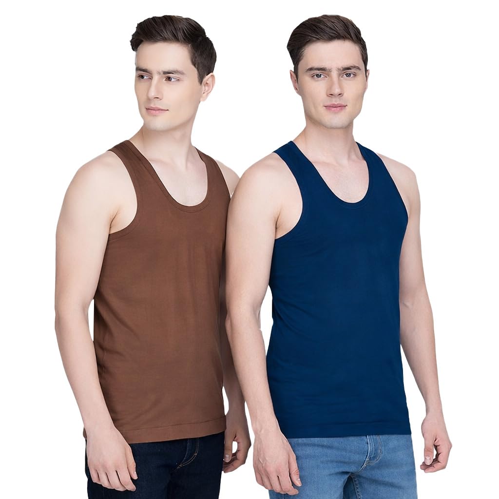 essa COOLD Men's Slim Fit Cotton Sleeveless Vest | Comfortable Innerwear for Everyday Wear | Soft, Breathable & Stylish| Pack of 2-picture-22