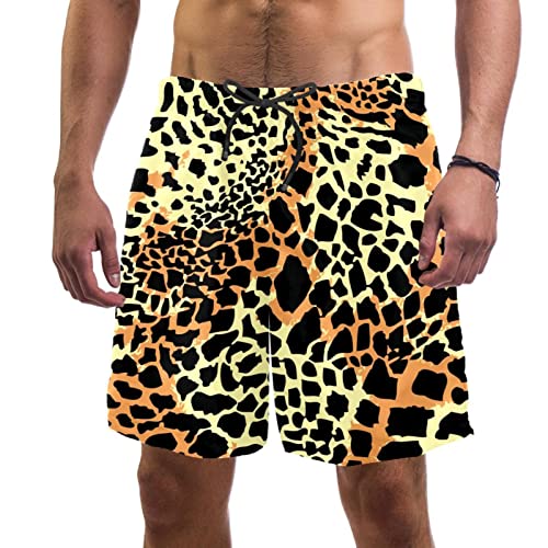Maillots de bain pour hommes JDEZ à imprimé léopard sauvage
