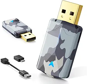 2025 Pro Mini Wireless CarPlay Adapter, Converts Wired to Wireless for Carplay & Android Auto, Fast Stable Connection, Lower Latency, Easy Setup in 2016+ Cars, iOS 10+/Android 11+, USB/Type-C Blue