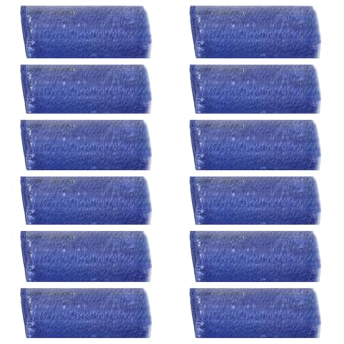 Image of Yglnden 12 Rolls Latch Hook Kit Colorful Yarn Bundles Cut Rug DIY Latch Hook Yarn for Handmake Craft Sewing Knitting for Adults (Blue-28)