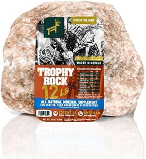 TROPHY ROCK Redmond All-Natural Mineral Rock/Salt Lick, Attract Deer and Big Game 12 pounds