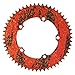 SPYMINNPOO Fahrrad Kettenblatt, 54T BCD130 Fahrrad Narrow Wide Oval Tooth Single Disc Kettenblatt für Rennrad(Galaxie Orange)