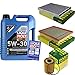Produktbild QR-PARTS 69375929 Filter Set Inspektionspaket 5 Liter Liqui Moly Motoröl Longtime High Tech 5W-30 MANN-FILTER Innenraumfilter Luftfilter Ölfilter