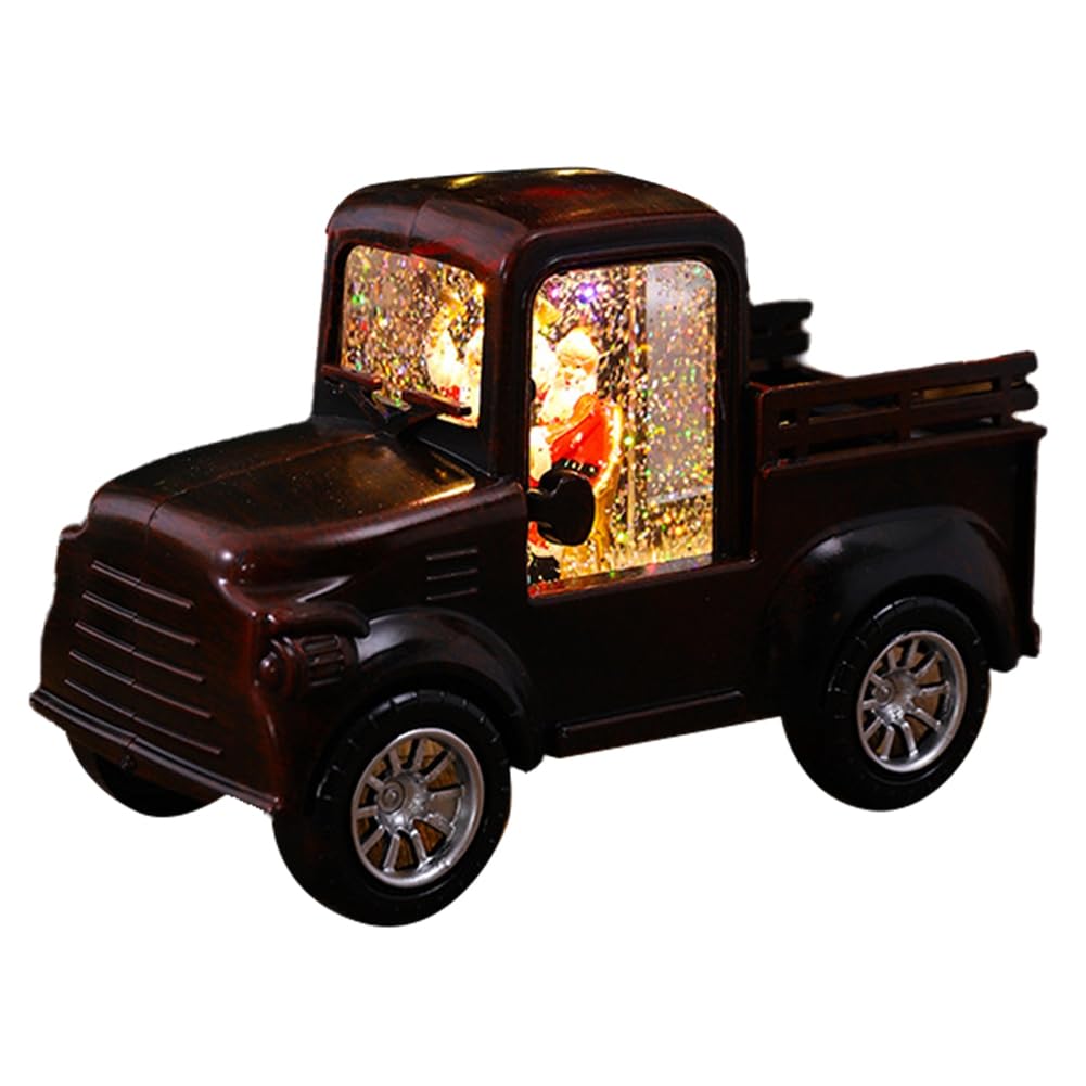 Camion de Noël vintage avec Père Noël, le cadeau idéal et veilleuse féerique pour petits et grands