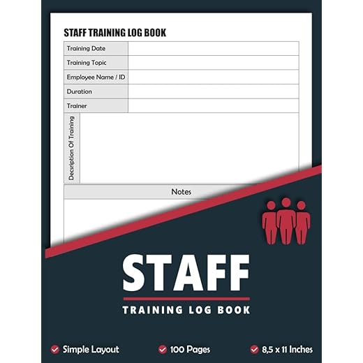 Employee Training Log Book for Businesses
