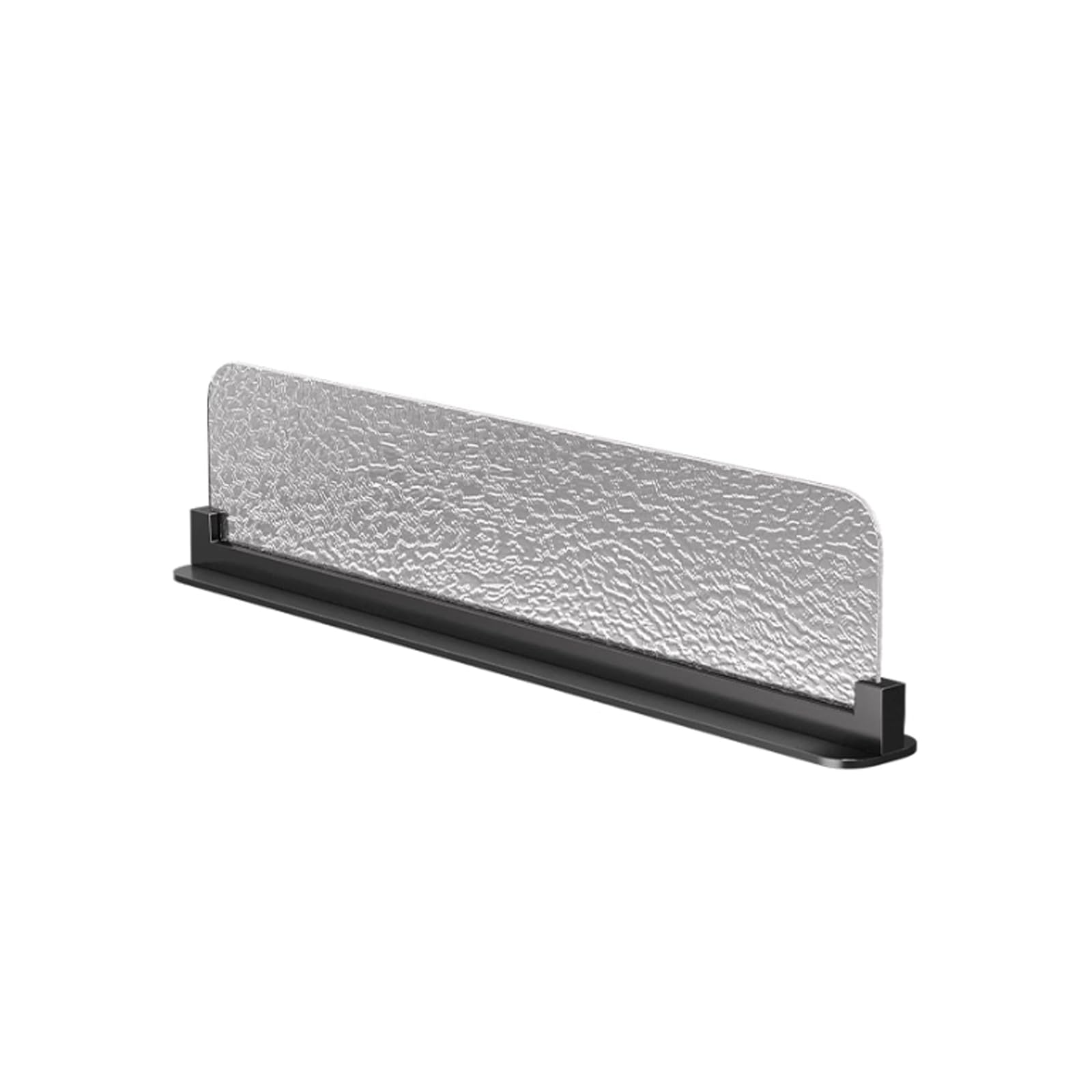 GJZQDKX Stainless Steel Desk Divider with Translucent Tempered Glass for Hotel and Public Area Separation