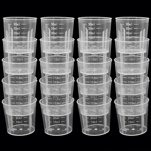 Haveneit Lot de 20 gobelets doseurs de 30 ml - Mini gobelets doseurs - Gobelets doseurs de précision - Adaptés pour la cuisson dans la cuisine, le...