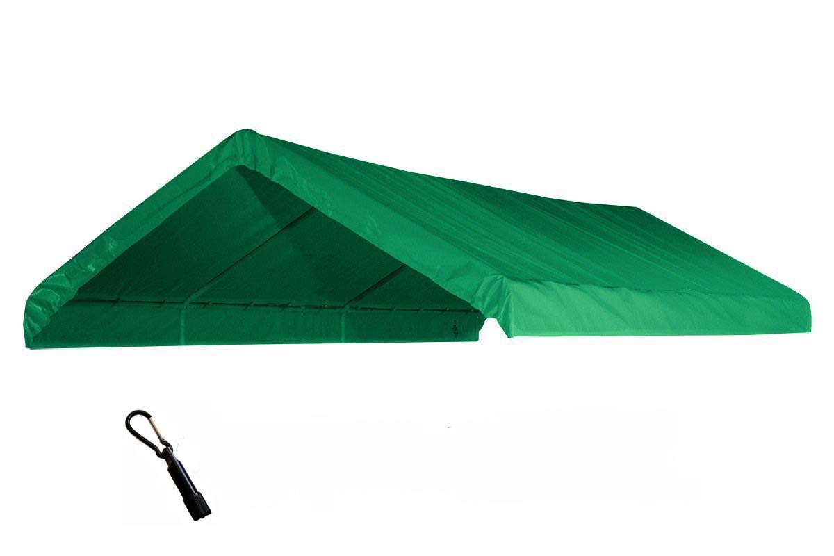 EZ Travel Collection Heavy Duty Waterproof Valance Canopy Cover, Green, 10’ x 20’