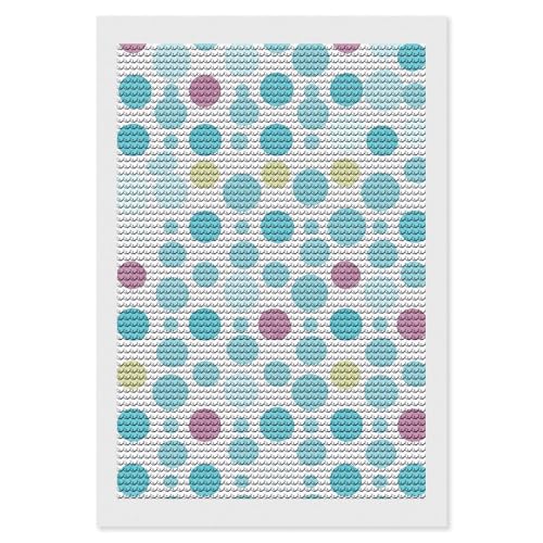 Kit peinture diamant 5D adultes débutants cadeau loisir créatif pois bleus