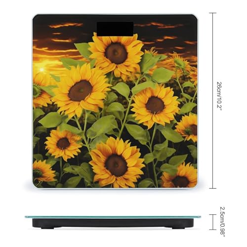 Báscula Digital de Baño con Diseño Floral Capacidad 400lb miniatura 2