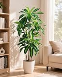 Wio-Mio Dracaena Artificiel, Arbre Artificiel Réaliste en Pot Noir, Grande Plante Artifici...