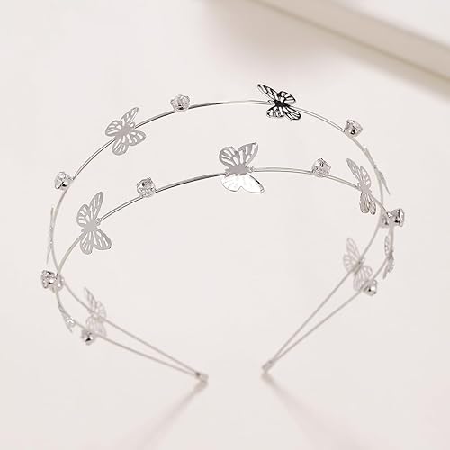 Miniatura 3 de Diadema de diamantes de imitación para niña de flores, diadema de boda, diadema de cristal, diadema de metal, diadema de metal para niñas pequeñas,