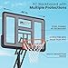 AWII SPORT Basketball Hoop Outdoor 44Inch Impact Backboard, 5.3-10FT Height Adjustable Basketball Hoop Goal System with Portable Wheels for Adults (Black, 44inch Backboard)