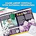 National Geographic Craft Kits for Kids - Crystal Growing Kit - Grow a Crystal Garden in Just 6 Hours, Educational Craft Includes Art Project, Geode, STEM Arts and Crafts for Girls (Amazon Exclusive)