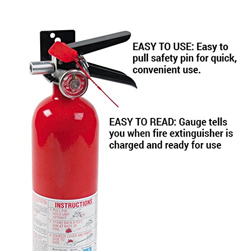 Kidde 466227 ABC Pro Multi-Purpose Dry Chemical, Commerical and Industrial Fire Extinguisher, UL Rated 1-A, 10-B:C