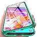 Produktbild Orgstyle Hülle für Samsung Galaxy A51, Magnetische Hartglas Hülle mit Vorderseite und Rückseite, Metallrahmen Case mit Eingebaut Magnet, Ultra Dünn 360 Grad Handyhülle for Samsung Galaxy A51, Grün