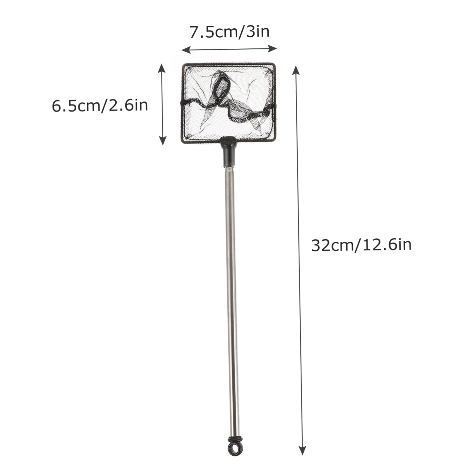TOYANDONA Versenkungs Netz Angelkescher Fisch Fangnetz für Laubrechen Luft Angler ausrüstung Fishing Tackle Angeln einziehbarer Kescher teleskopierbares Keschernetz Legierung Black