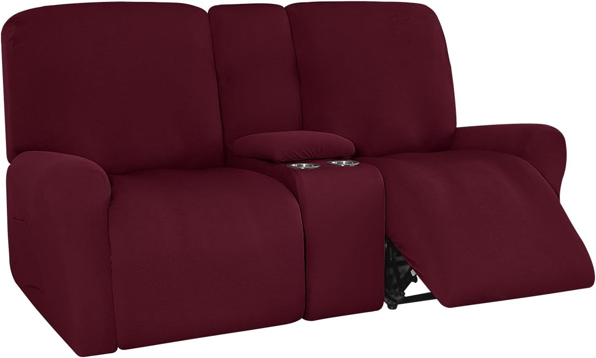 ULTICOR Jacquard Design Reclining Loveseat with Middle