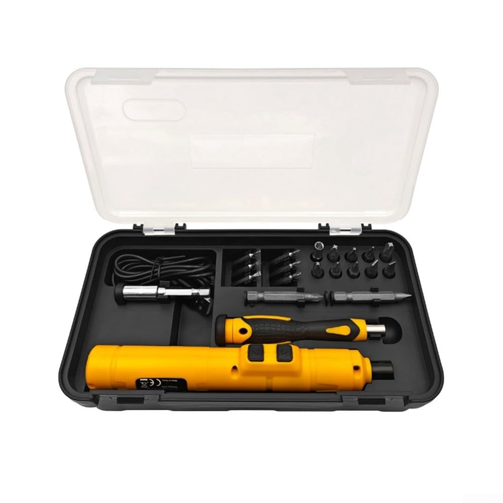 USB Rechargeable Electric Screwdriver with Built-in Magnetizer Cordless Mini Power Drill Driver for Furniture Assembly Toy Repair Home
