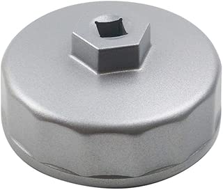Heavy Duty 74mm 14 Flutes Oil Filter Wrench For Volkswagen, Mercedes Benz, VW, Audi, Porsche, Mazda, Sprinter And More-Also Fits Select Mobil1, Bosch, Mahle and Other Aftermarket Filters (Silver) - coolthings.us