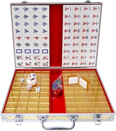 Mahjong en cristal transparent et fil d'or | Jeu d'exception - 3