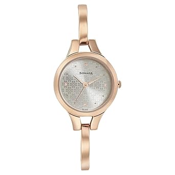 Sonata Blush It Up Analog Silver Dial Womens Watch-NN8151WM04