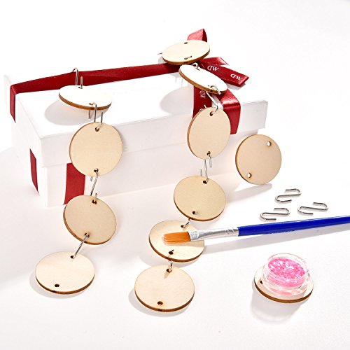 Hicarer 240 Pieces In Total, Valentine's Day Wooden Ornaments Heart Tags With Holes And S Hook Connectors For Birthday Boards, Valentine, Chore Boards (Style 1) #TOP5