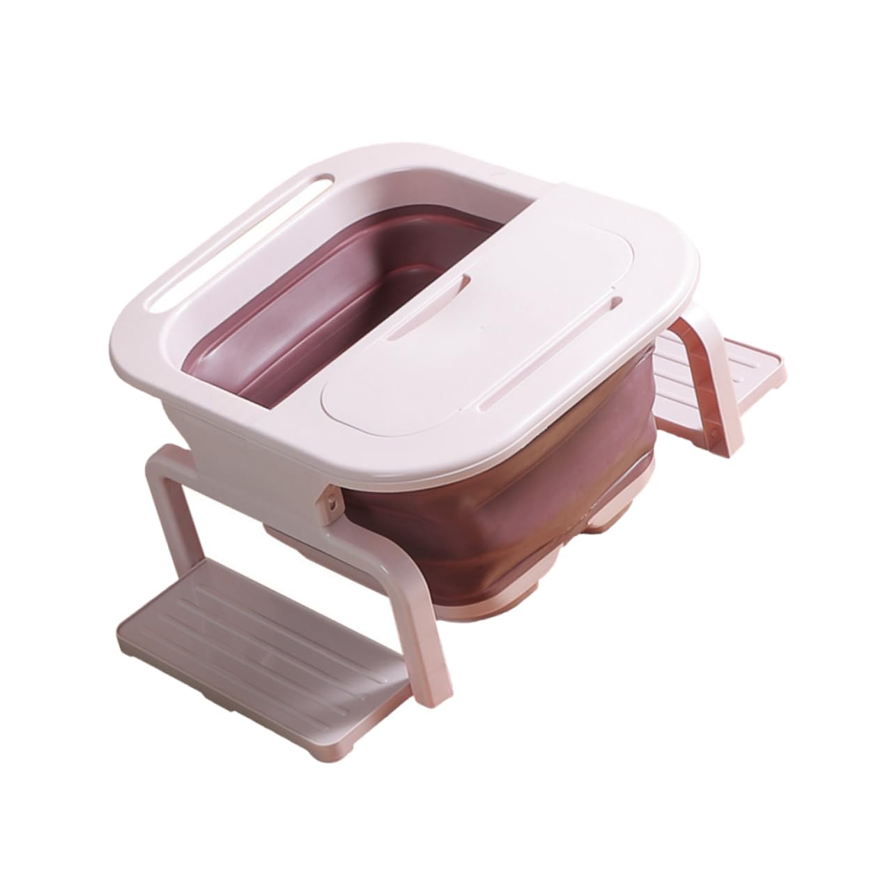 FRCOLOR Klappbare Fußbadewanne aus Pp mit Massage Rollern Großer Komfortabler Fußbad Eimer für Familiengebrauch und Reise Entspannend und Praktisch Zufällige Farbe