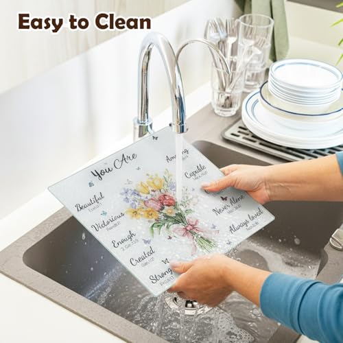 Tabla De Cortar De Vidrio Templado Con Versículo Bíblico miniatura 7