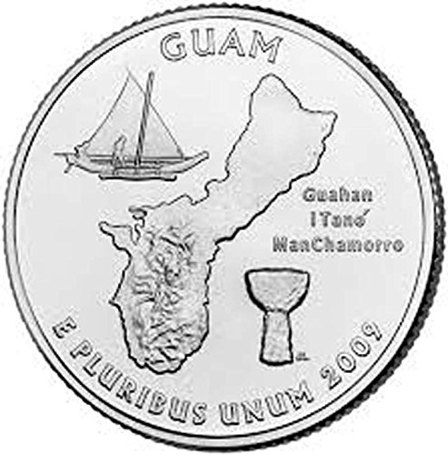 US 2009 Guam State Quarter BU Uncirculated Coin Money Clip New