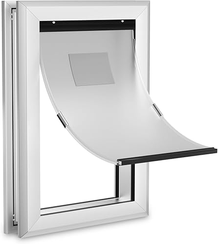 Miniatura 9 de Ownpets Puerta impermeable para perro, puerta de aluminio para mascotas para puertas interiores y exteriores, con solapa magnética y panel