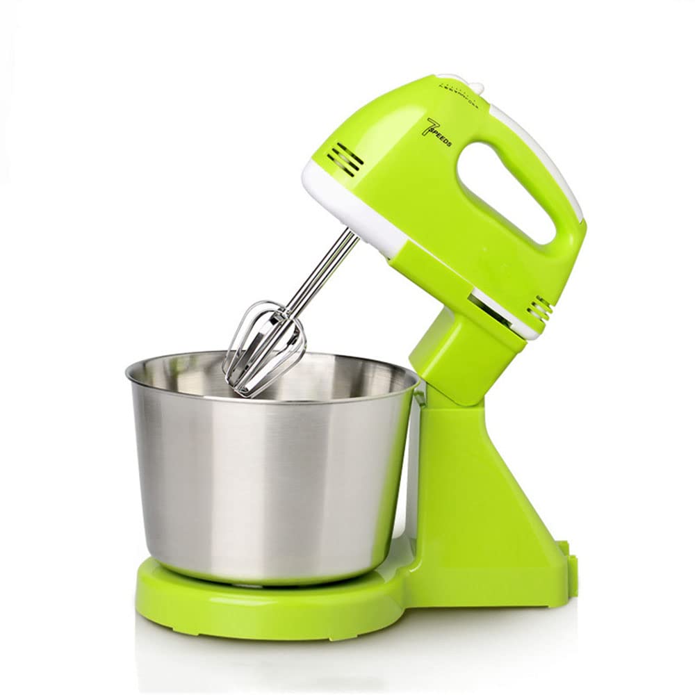 Impastatrice elettrica con Ciotola in Acciaio Inox da 2,5 l, 7 velocità, con Gancio per impastare, Frusta e sbattitore - Impastatrice per cuocere e mescolare