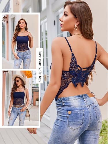 Image of Avidlove Womens Camisole Lace Spaghetti Strap Tank Top Tube Slim Basic Cami Tops