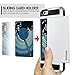iPhone 5S Case, iPhone 5 Case, Vofolen Impact Resistant iPhone 5S Wallet Case Hybrid Bumper Armor Snap-on Black Soft Rubber Cover Protective Shell Card Holder for iPhone 5 5S SE - White
