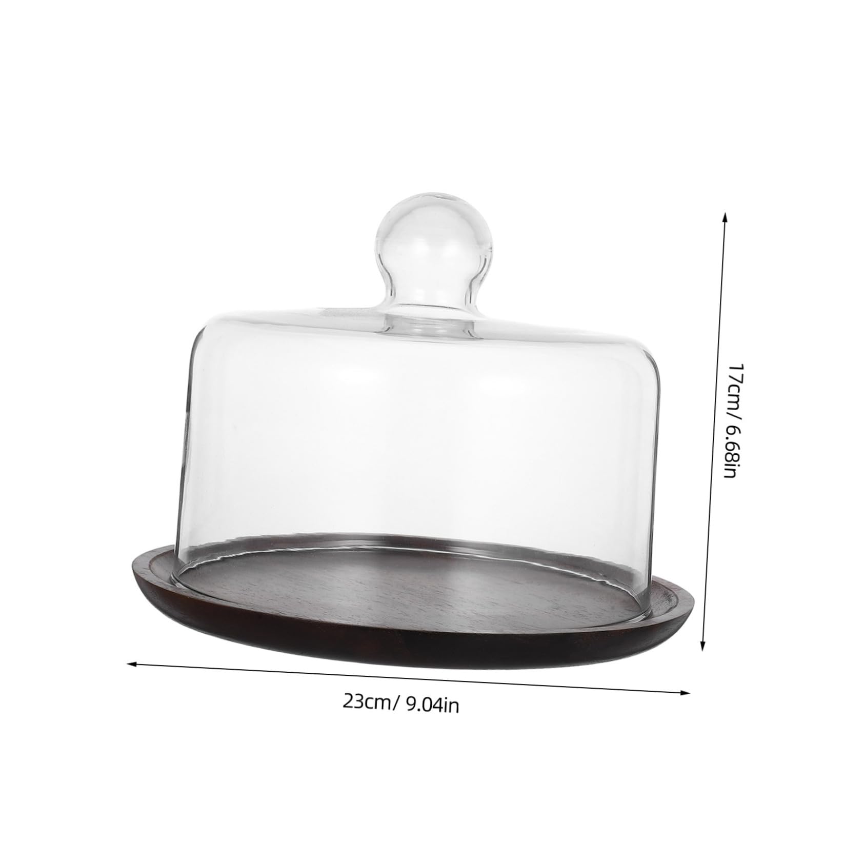 BEBEMOKO 1 Set Cake Holder with Cover Clear Glass Dessert Display Dome and Tray for Pastry and Bread Presentation for Serving and Storing Treats Safe Material Freshness Seal