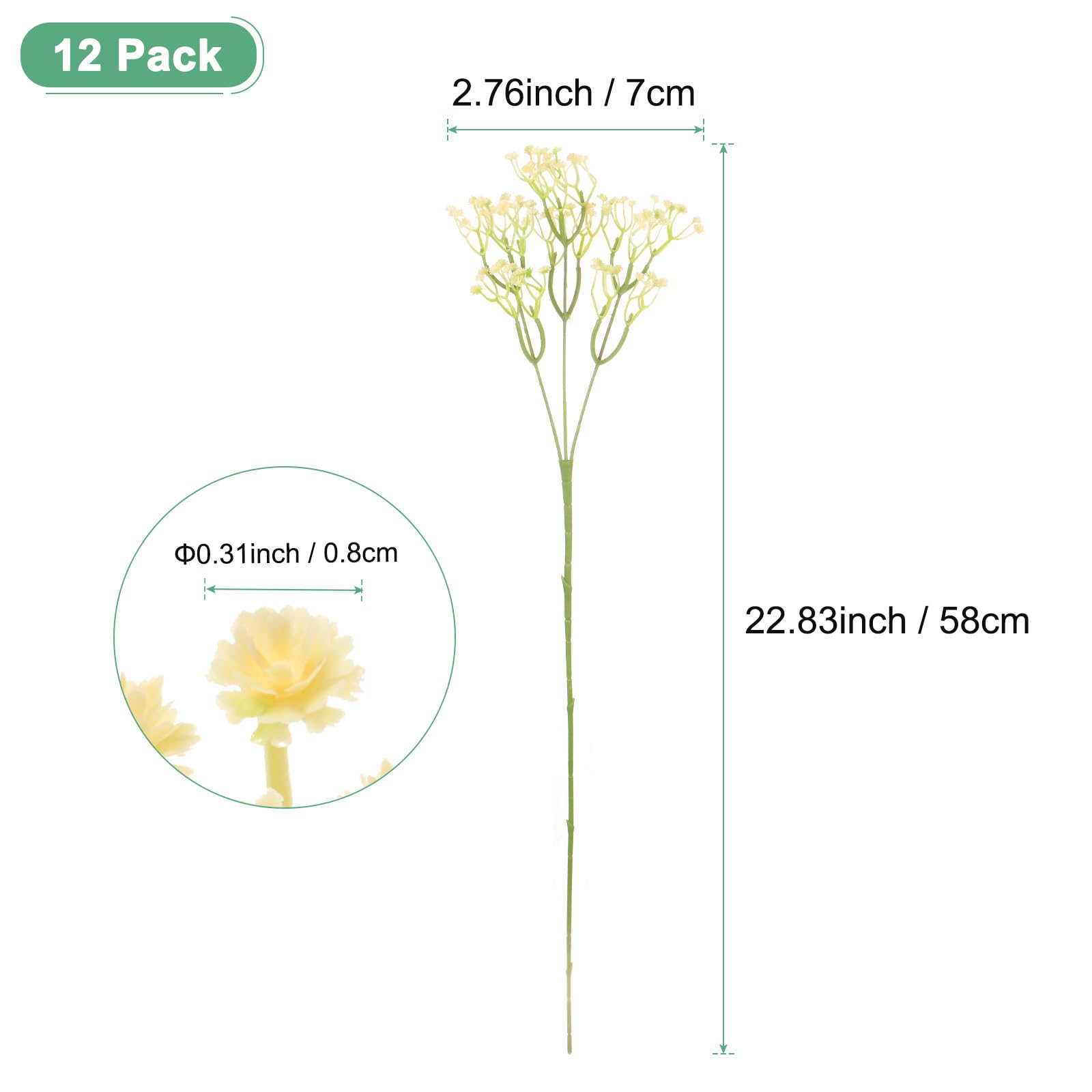 M METERXITY 12-Pack Artificial Baby's Breath - Image 3