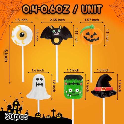 Halloween Candy Bulk 30 Packs, Assorted Halloween Lollipops for Trick or Treating, Party Favors, Classroom Goodie Bags & Holiday Festive Snacks Supplies for Adults Celebrations - image 8