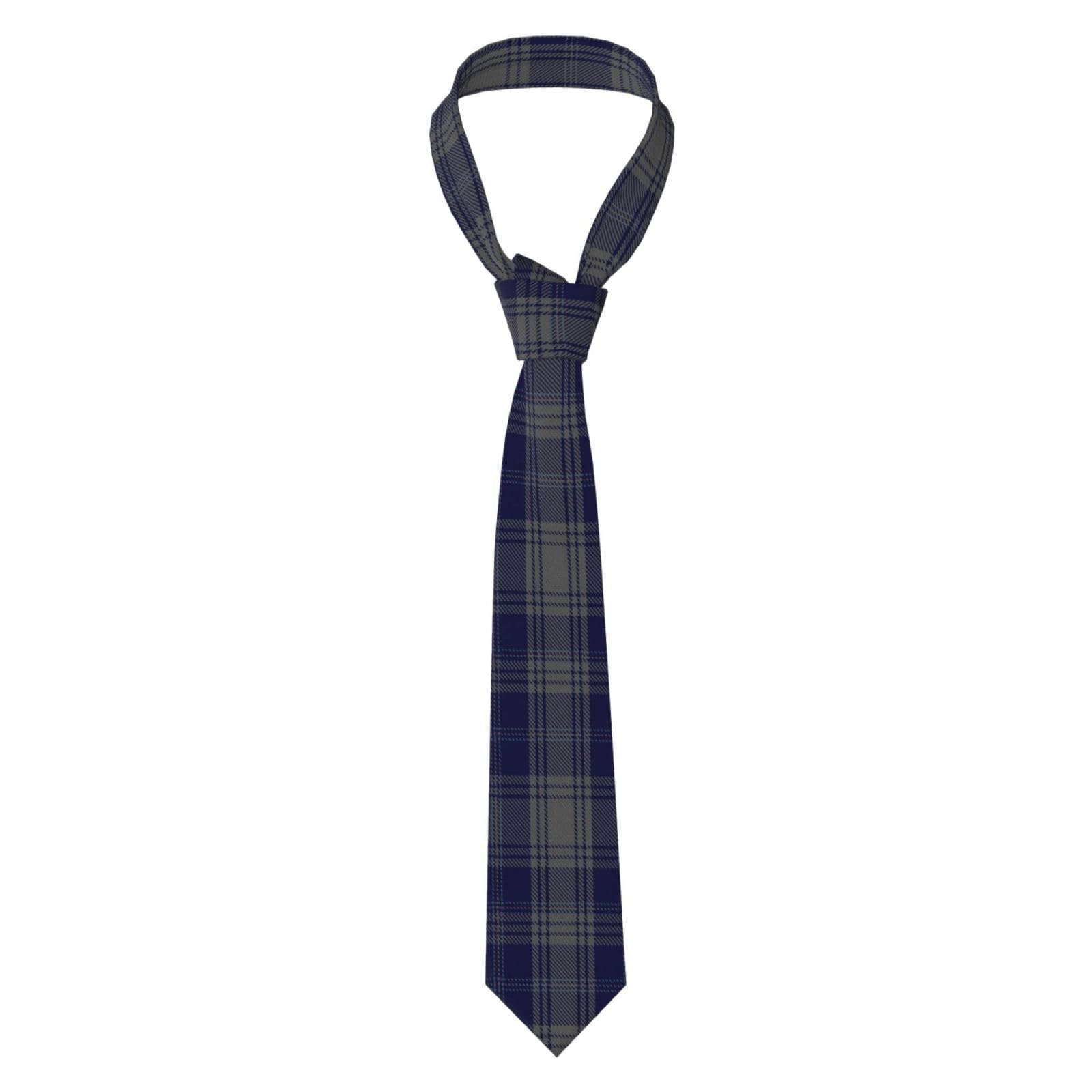 Anceky Men's As Pic Edwards Clan Family Tartan Gordon Dress Tartan Plaid Necktie Jacquard Plaids Stripe Silk Tie Formal Business Party
