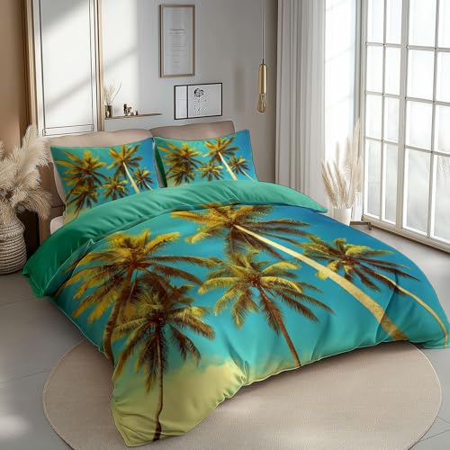 Housse de couette 260x240 vert clair microfibre avec fermeture éclair