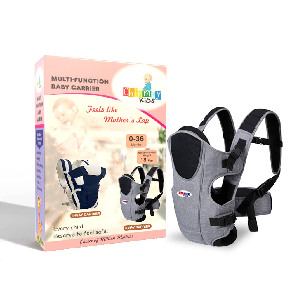 Chinmay Kids Baby Carrier Bag in 3-in-1 Ergonomic Adjustable Sling Kangaroo Design with Carrying Basket for Front & Back Use for Infant Child and Mother Travel - 0 to 2 Year-image-27