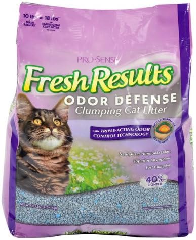 Pro-Sense Fresh Results Odor Defense Clumping Cat Litter, 10-Pound (P-5365)