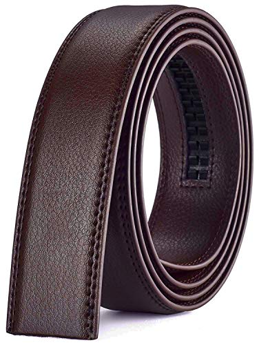 Xhtang X Men's 1 3/8 inch Genuine Leather Belt Without Buckle