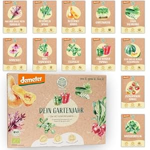 Loveplants BIO Gartenjahr Gemüse Samen Set 12 Sorten