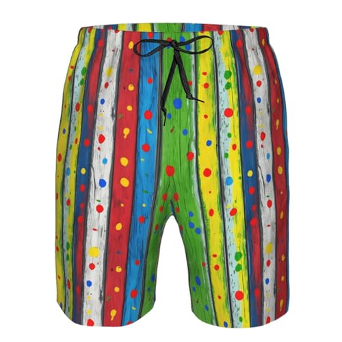 Colorful Wood Board Print Stylish Beach Shorts Swim Trunks Lightweight Breathable Summer Outdoor Activities4