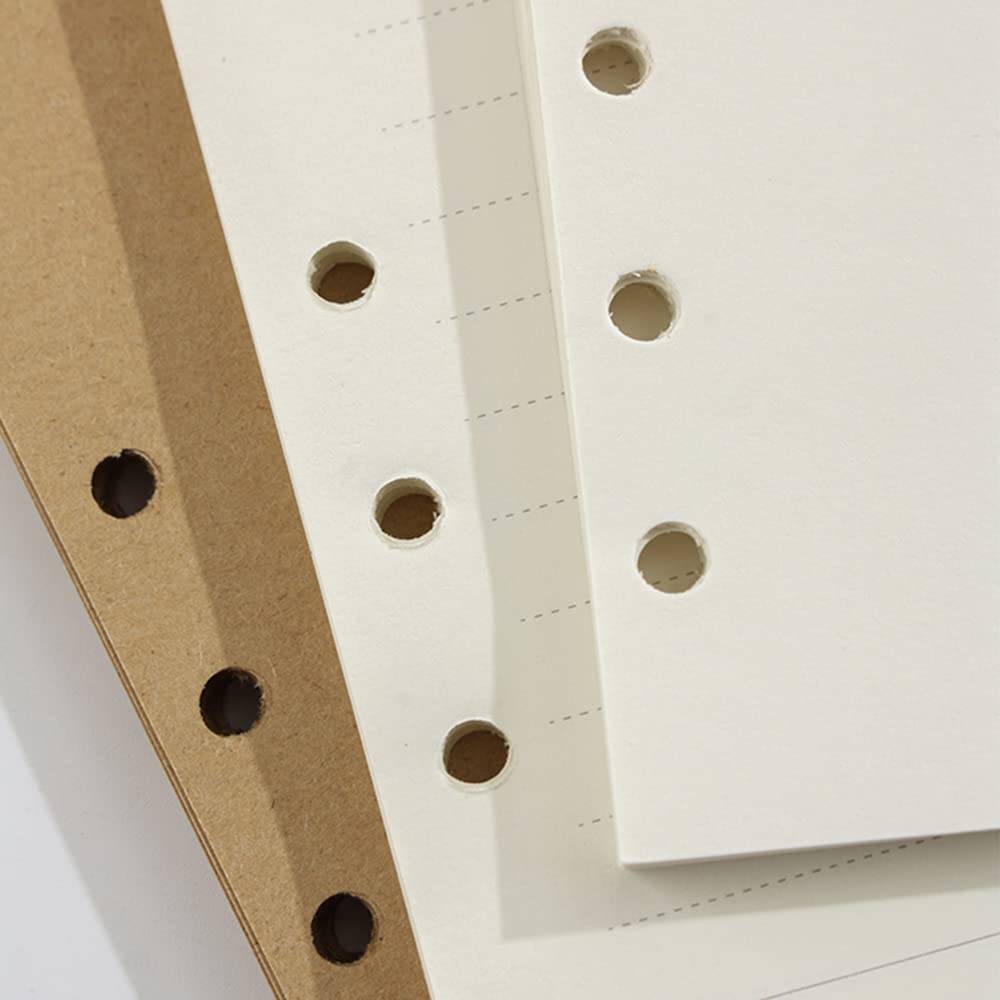 3 Pack A5 Gestippeld Papier, 6 Gaten 135 Vellen A5 Navulpapier Navulbaar Navulpapier Navullingen Voor A5 Notebook Dagboek Schets Schilderij Hs
